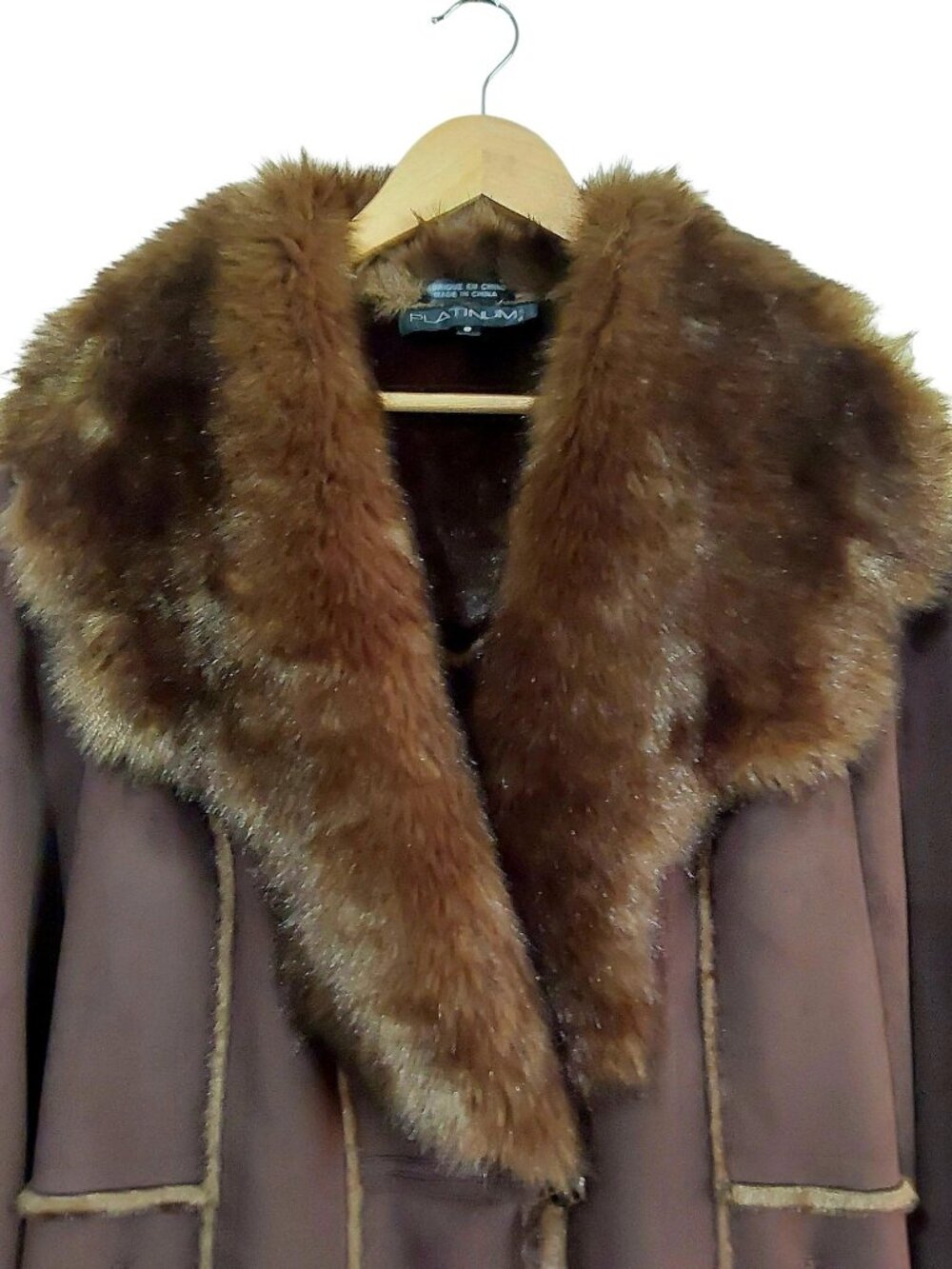 Penny Lane Vintage Y2K Coat Afghan Faux Shearling Boho/Festival/Winter EUC - L - Picture 3 of 9